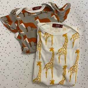 Milkbarn set. Short sleeve onesie and pajama